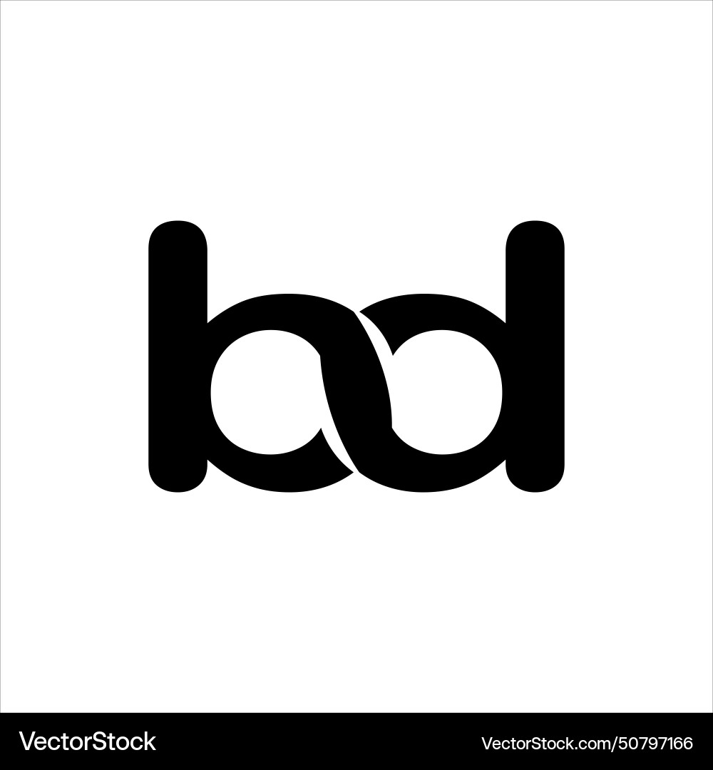 Initial letter bd linked circle lowercase monogram Initial letter bd linked circle lowercase monogram Vector Image