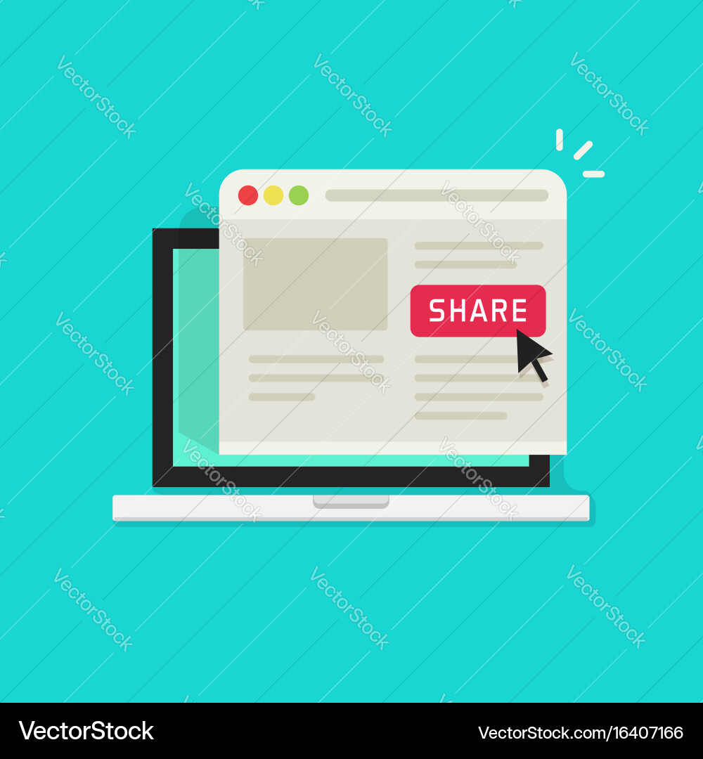 Share Website Page Button vector image