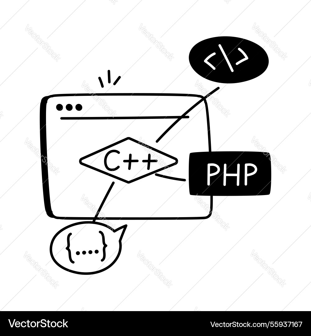 Coding language Vector Image