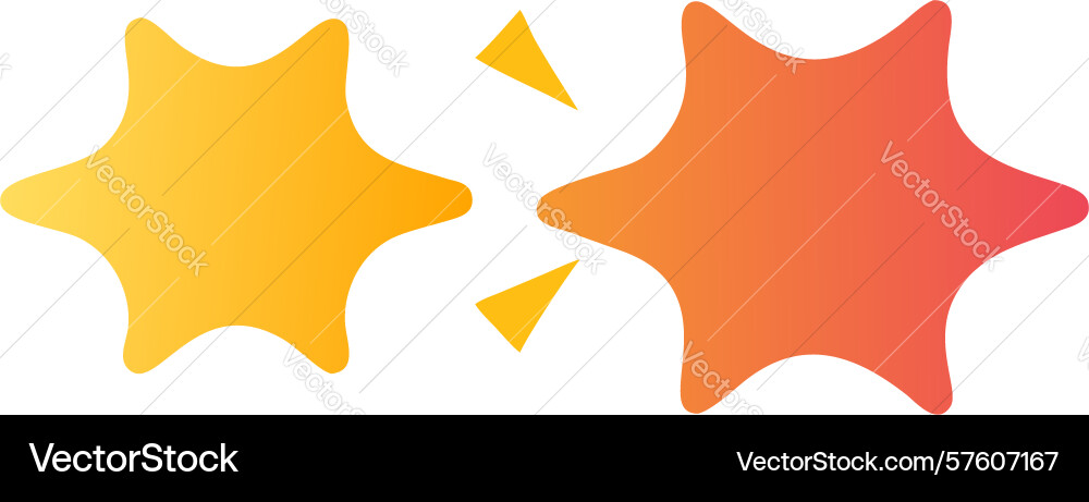 Exploding starburst reaction icons dynamic design Vector Image