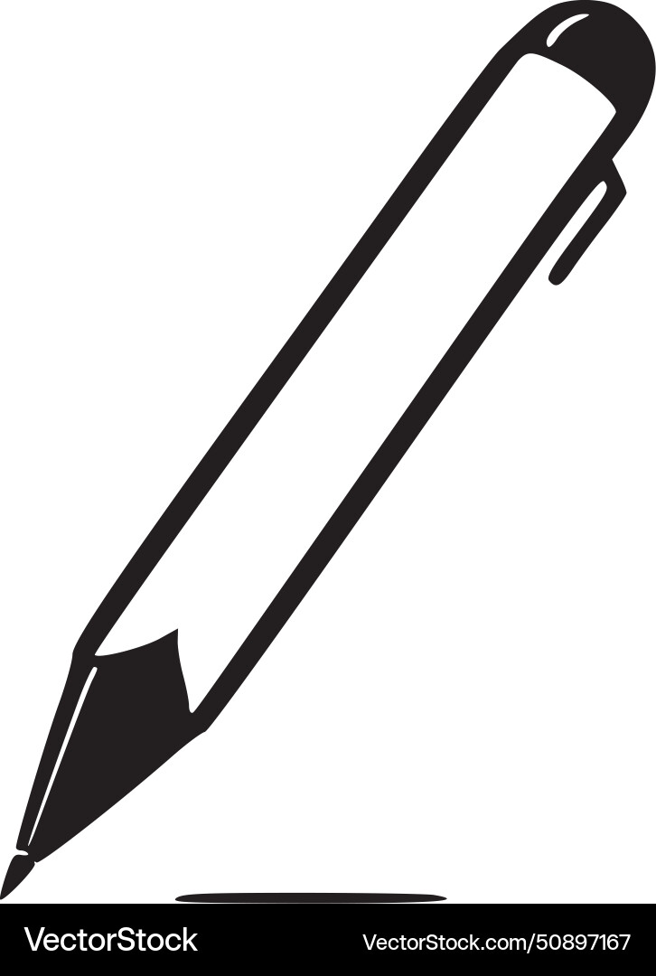 Pen - black and white isolated icon Royalty Free Vector