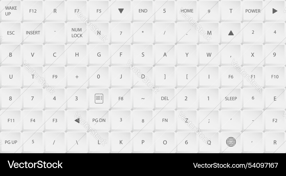 Rectangular white computer keyboard buttons Rectangular white computer keyboard buttons vector image