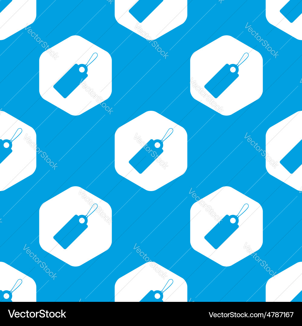 String tag hexagon pattern Vector Image