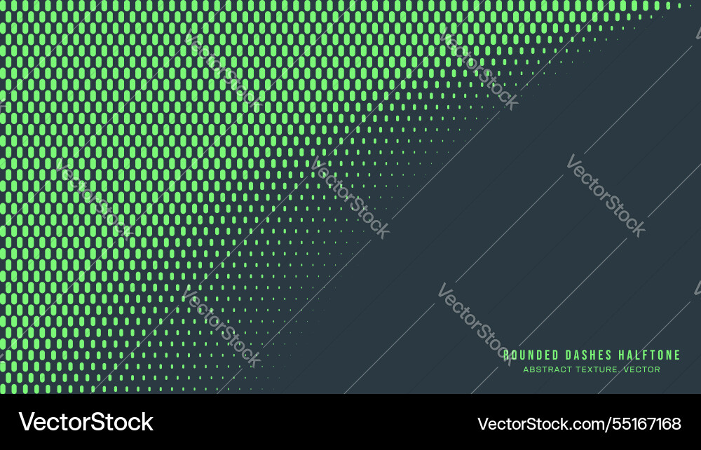 Rounded dashes halftone pattern bent border Rounded dashes halftone pattern bent border vector image