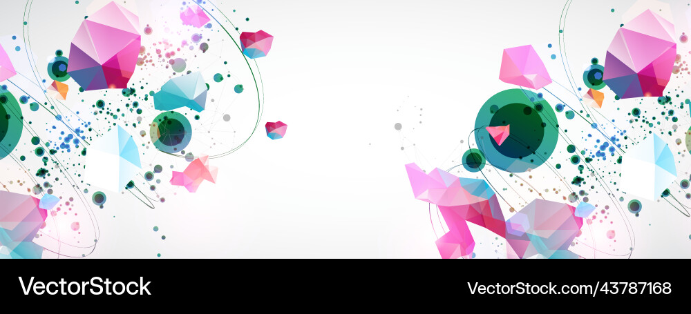 Template for science and technology presentation vector image