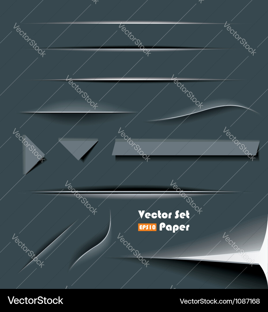 Web divider set vector image