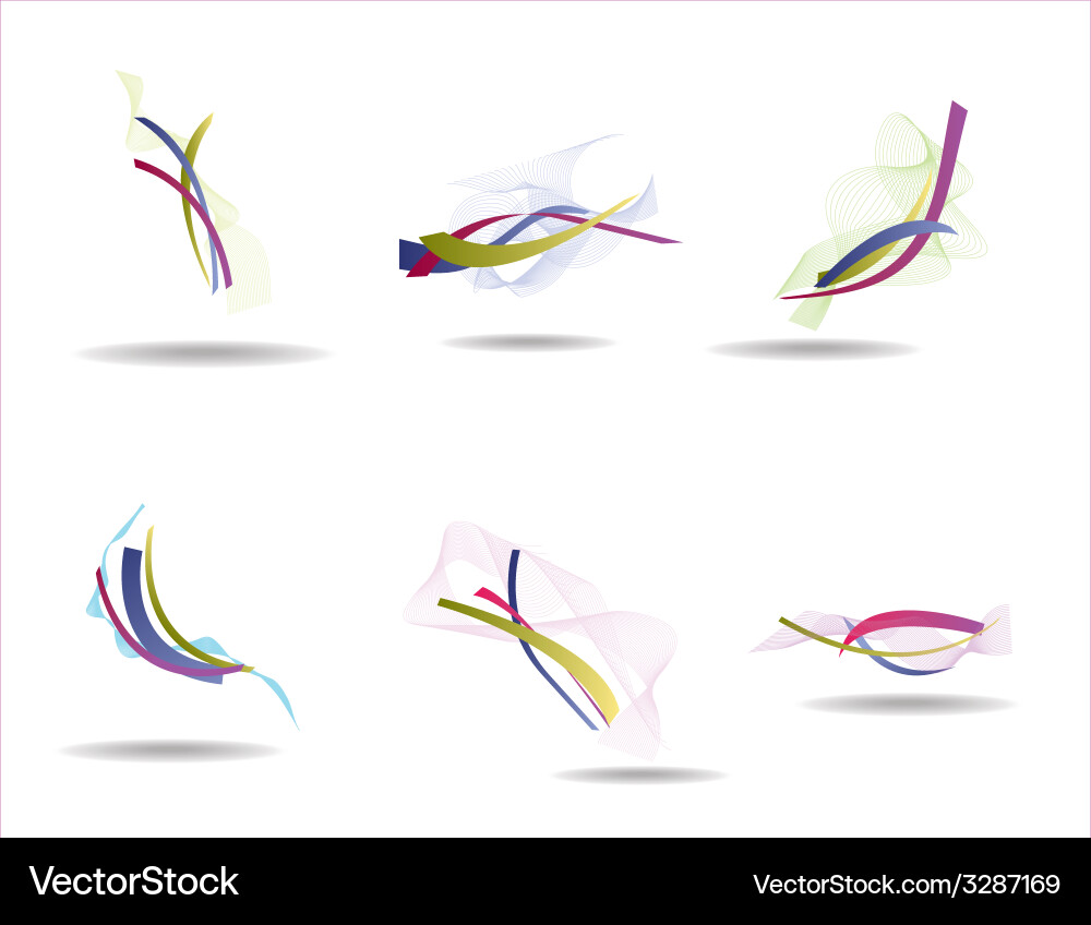 Abstract color lines vector image