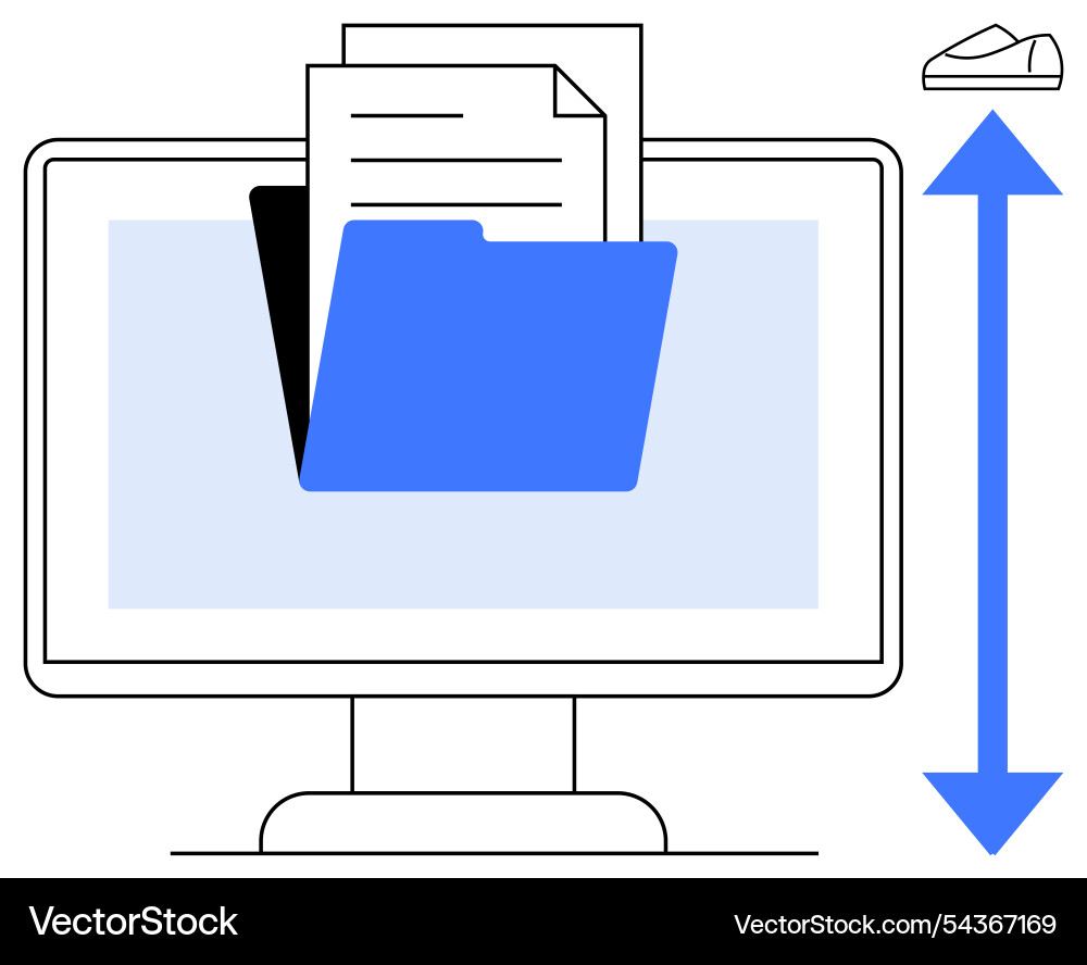 Digital document management and file transfer Digital document management and file transfer Vector Image