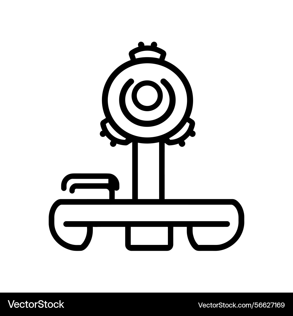 Outline style icon with orbit design element Vector Image