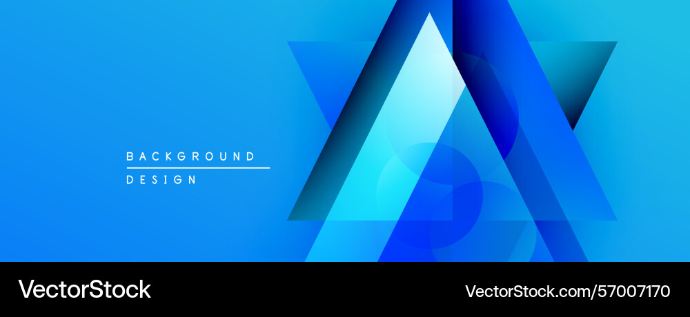 Abstract blue background features overlapping Vector Image