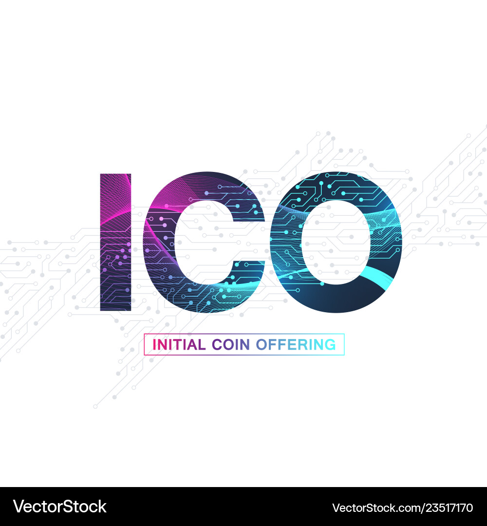 Crypto ICO Launch Banner – Royalty-Free Vector | VectorStock