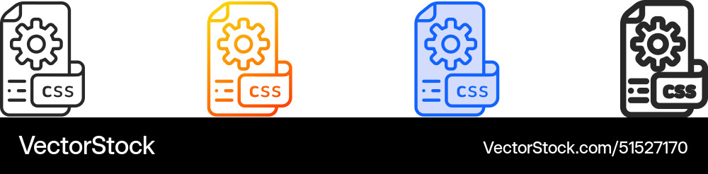 Css file iconthin linear gradient blue stroke Css file iconthin linear gradient blue stroke vector image