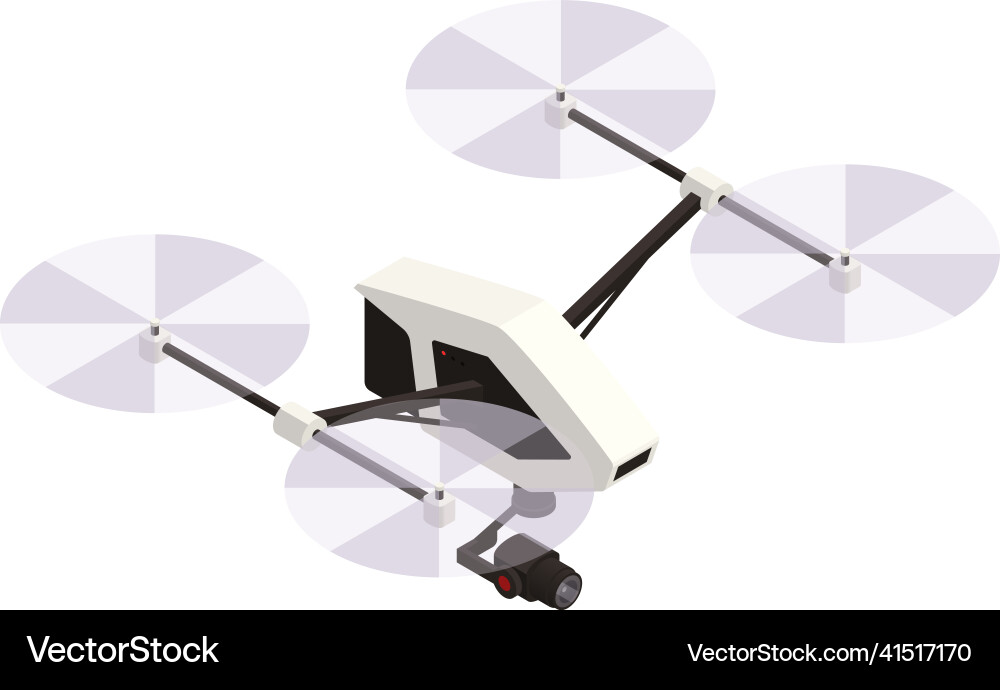 Quadrocopter isometric icon Royalty Free Vector Image