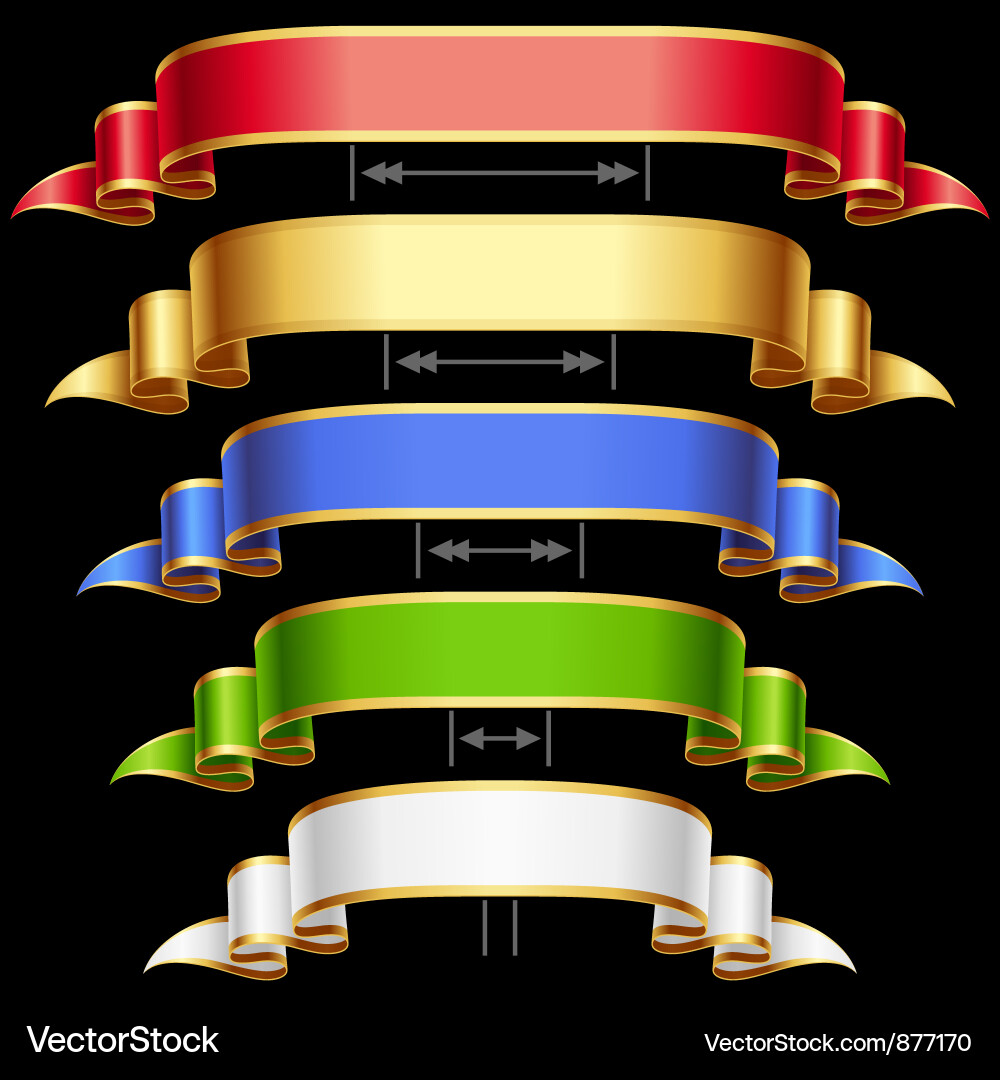 Ribbon set Royalty Free Vector Image - VectorStock
