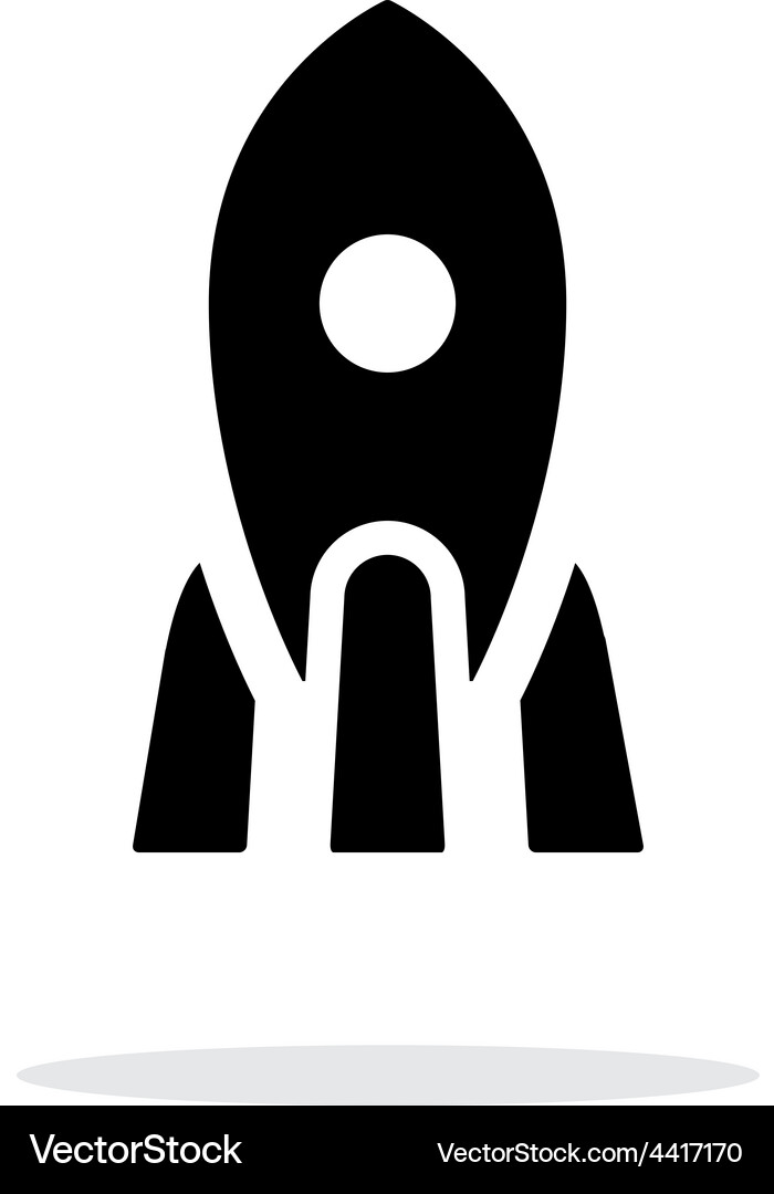 Rocket simple icon on white background Vector Image