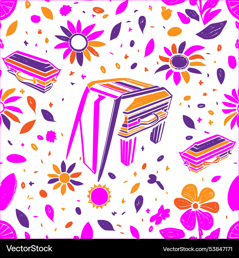 Coffin abstract pattern seamless Coffin abstract pattern seamless Vector Image