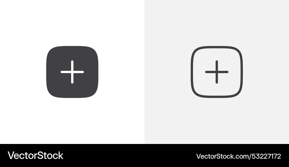 Add icon flat and simple set design vector image
