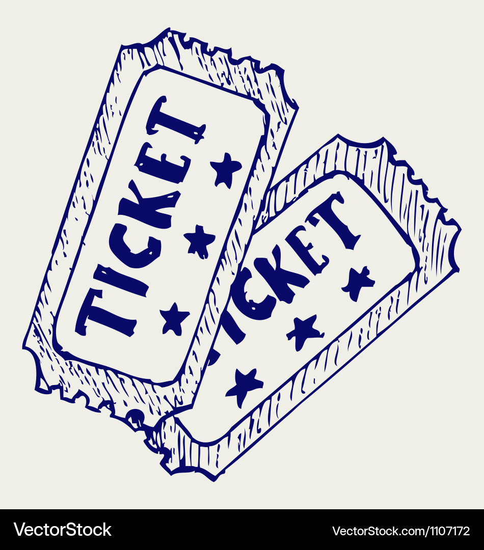 Doodle Cinema Ticket Vector Image