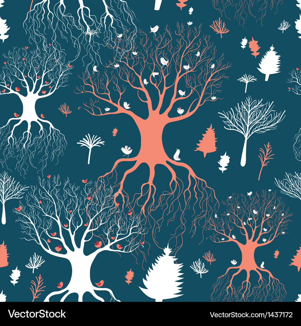 Ethereal Forest Pattern Vector Image