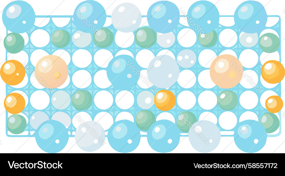 Geometric Bubble Grid Pattern Vector Image
