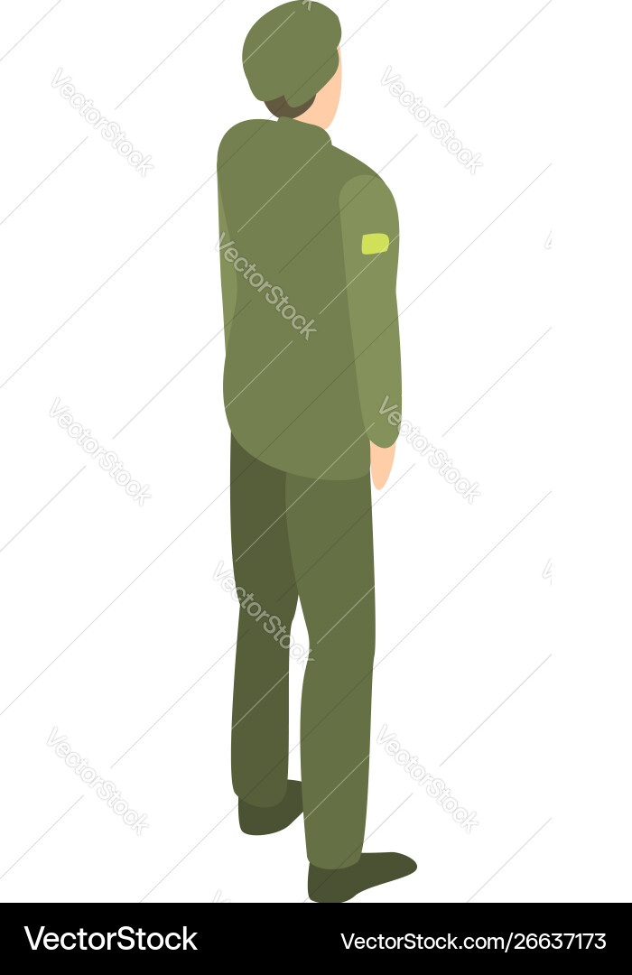 Army commander icon isometric style Vector Image