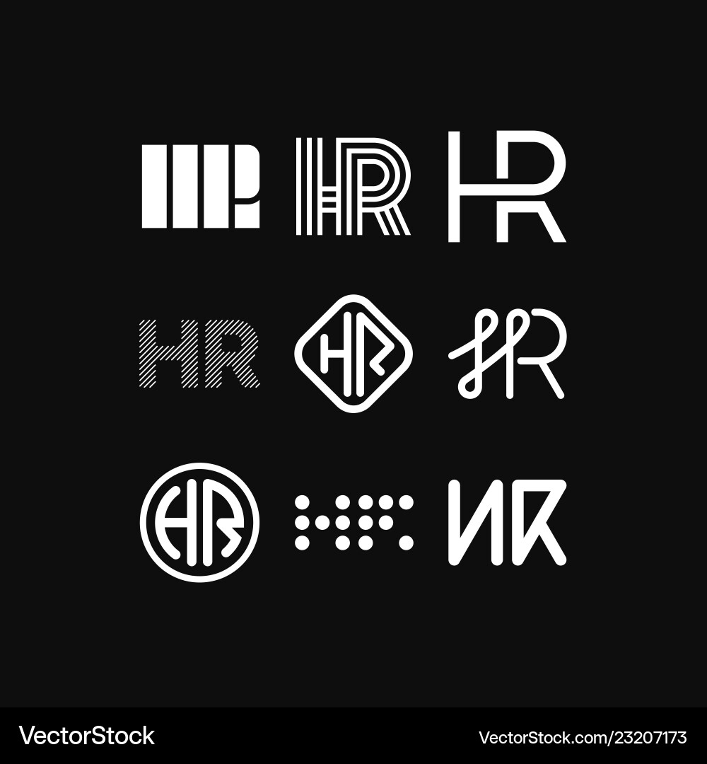 HR Monogram Logo – Modern & Minimalist Vector Image