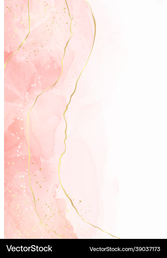 Pastel Pink Liquid Watercolor Vector Image