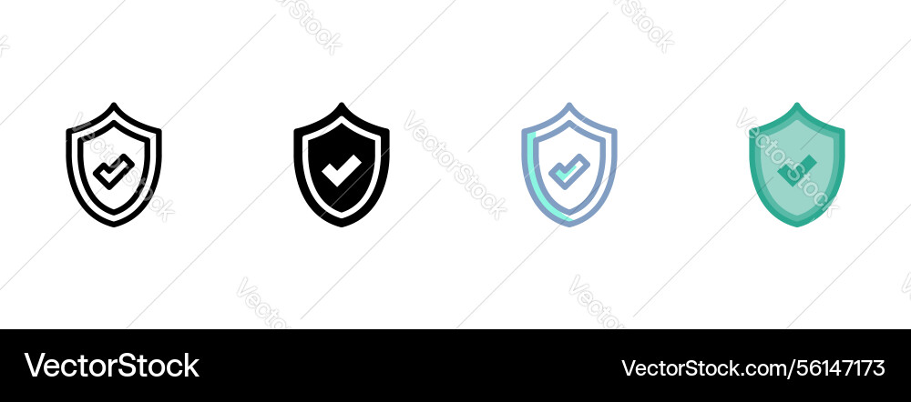 Simple icon on a theme shield protection Vector Image