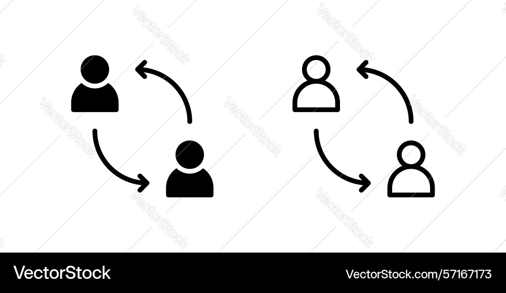 Substitution icon set for player changes during vector image