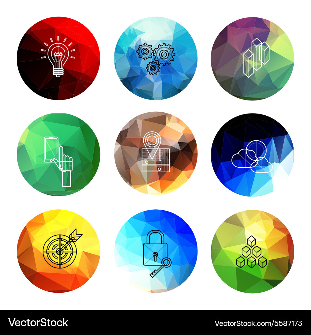Universal modern icons for web and mobile app Vector Image