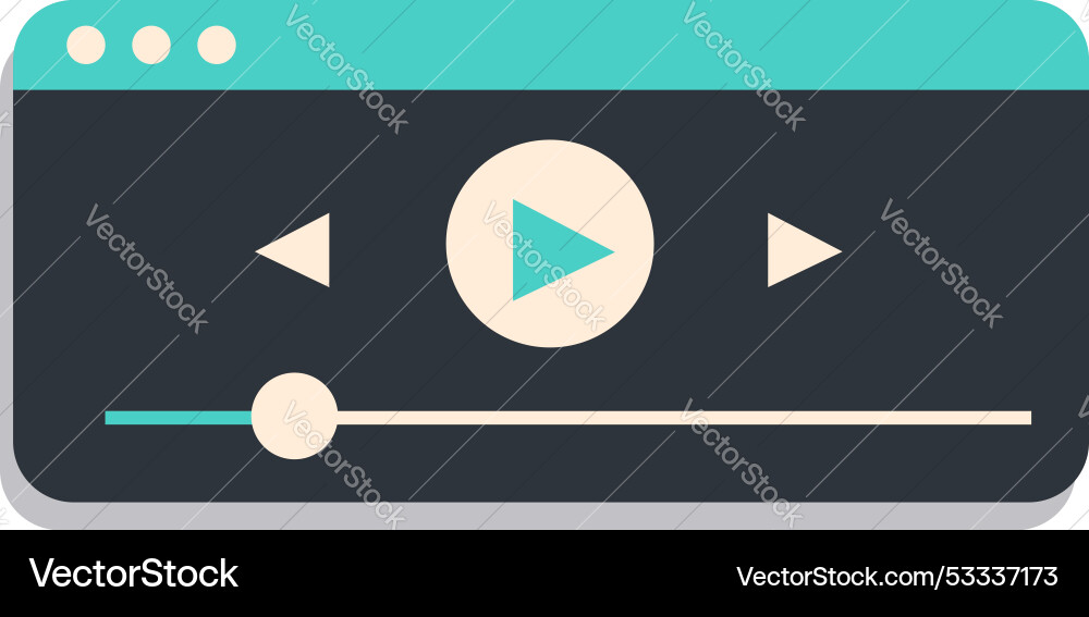 Video player showing streaming progress bar Video player showing streaming progress bar vector image