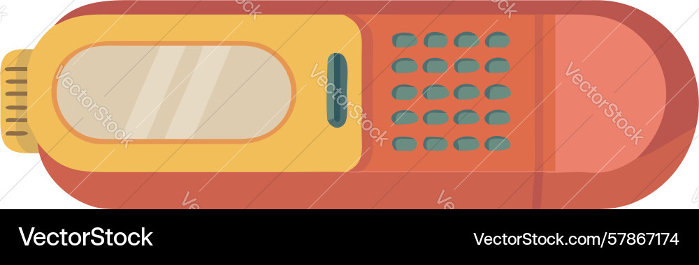Retro pager device compact communication tech Vector Image