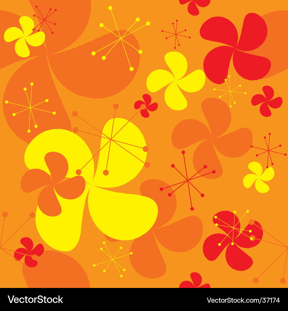 Retro Swirl Fan Pattern vector image