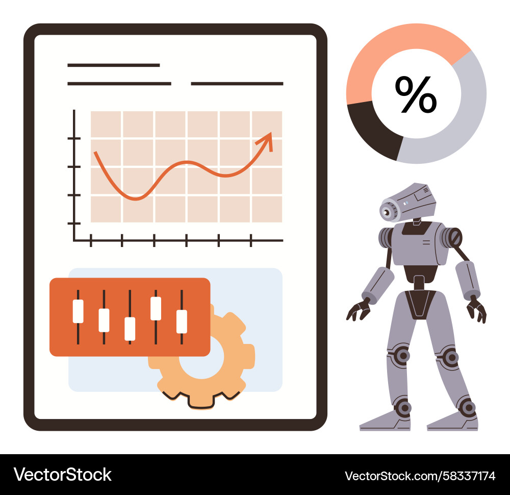 Robotics Data Analysis & Automation Vector Image