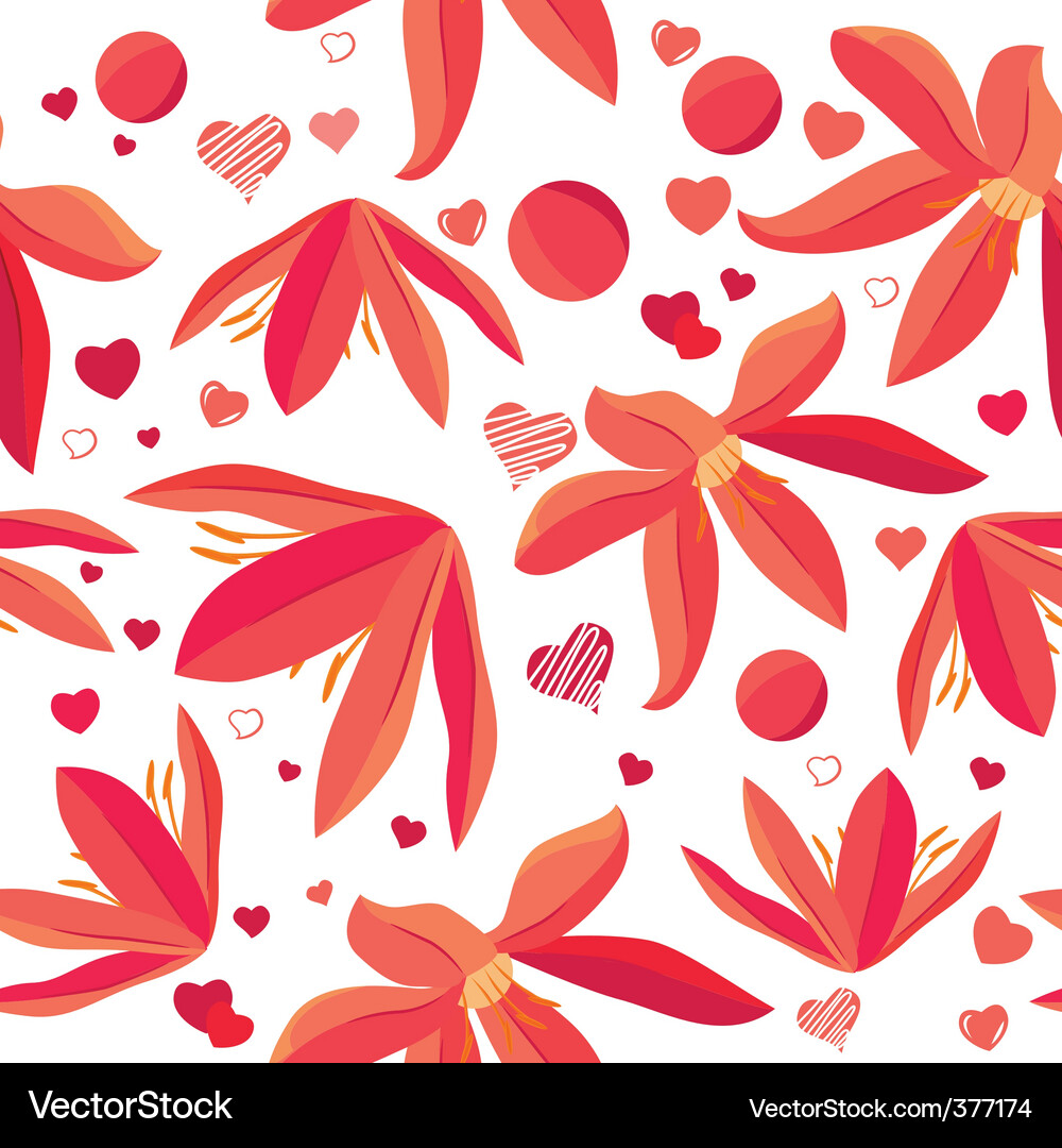 Seamless pattern with spring flowers Vector Image