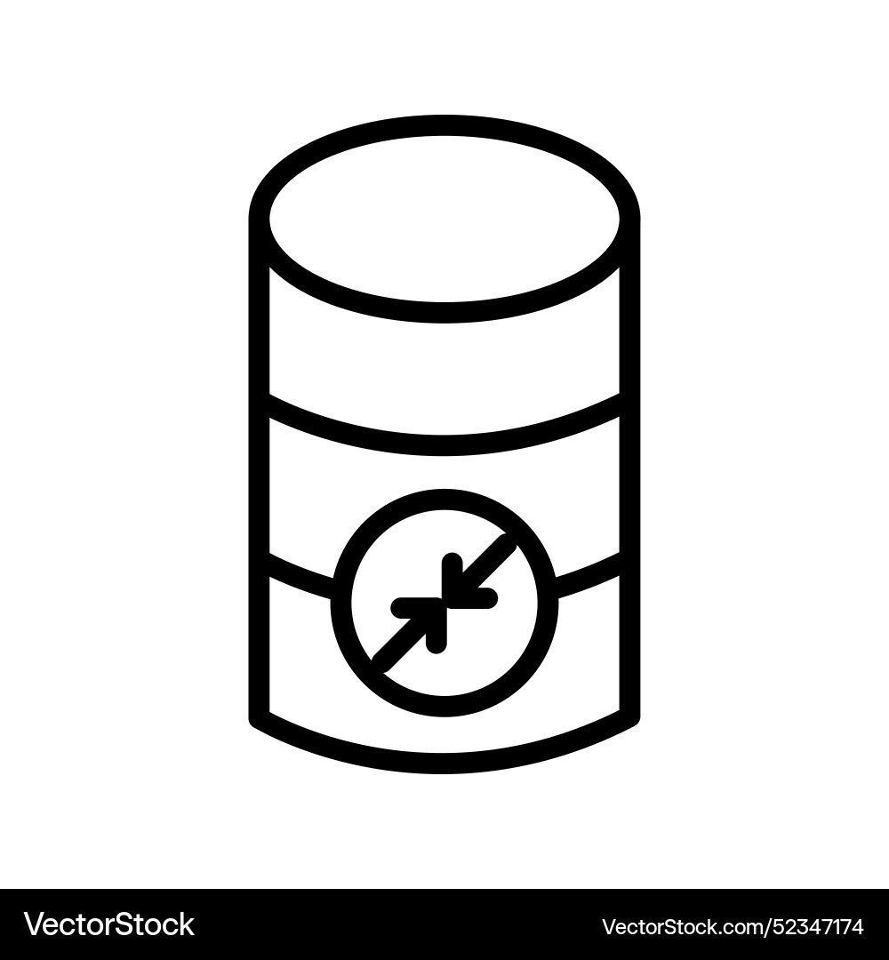 Shrink database icon design in filled Shrink database icon design in filled vector image