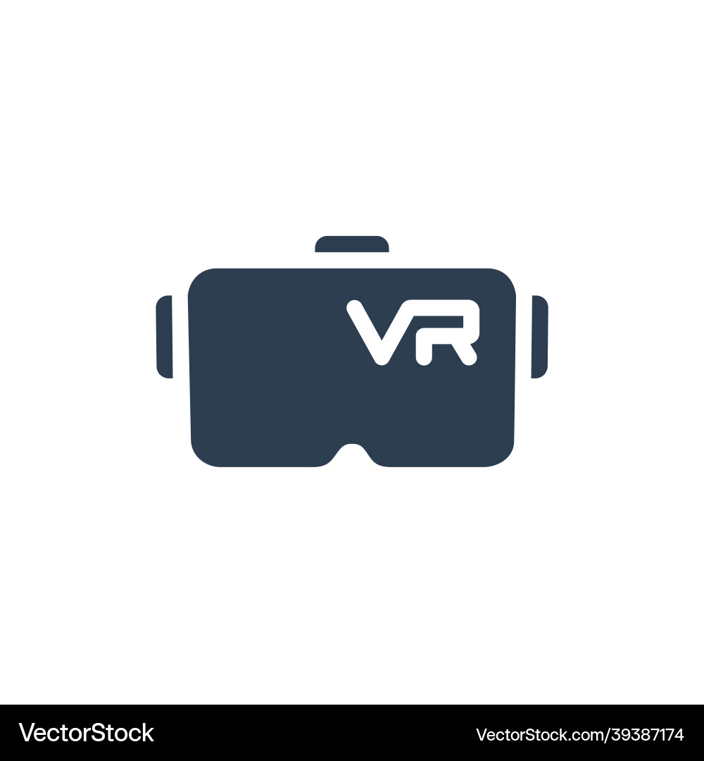 Vr glasses goggles virtual reality 360 solid Vr glasses goggles virtual reality 360 solid vector image