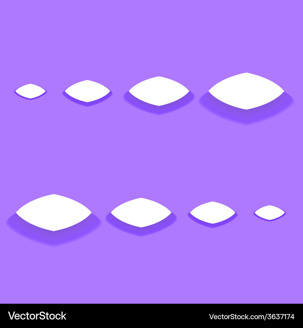 White material design paper buttons with shadow Vector Image