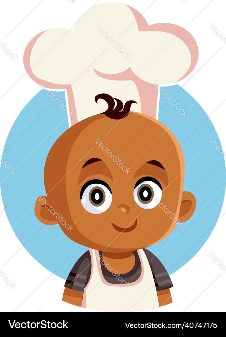 Baby tragen Kochmütze Cartoon Baby tragen Kochmütze Cartoon vektorbild