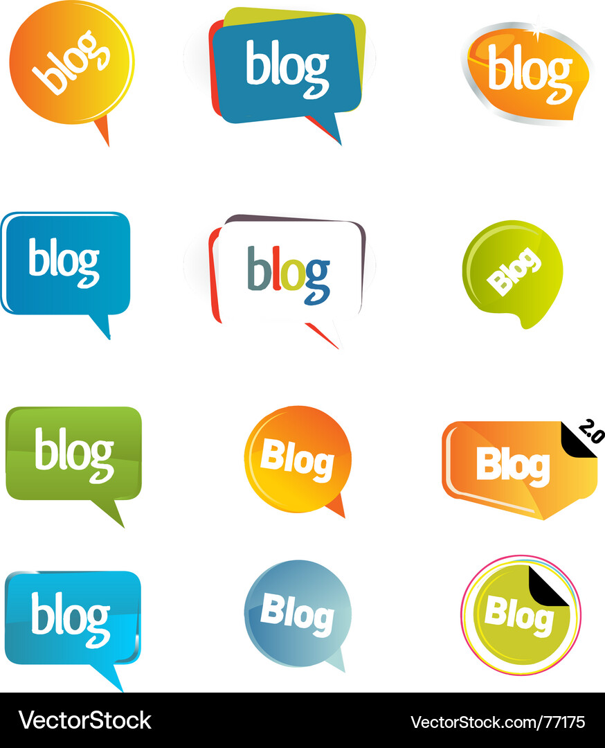 Blog Speech Bubbles Vector Image