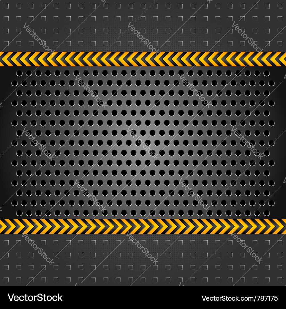 Metallic background template perforated iron sheet Metallic background template perforated iron sheet vector image