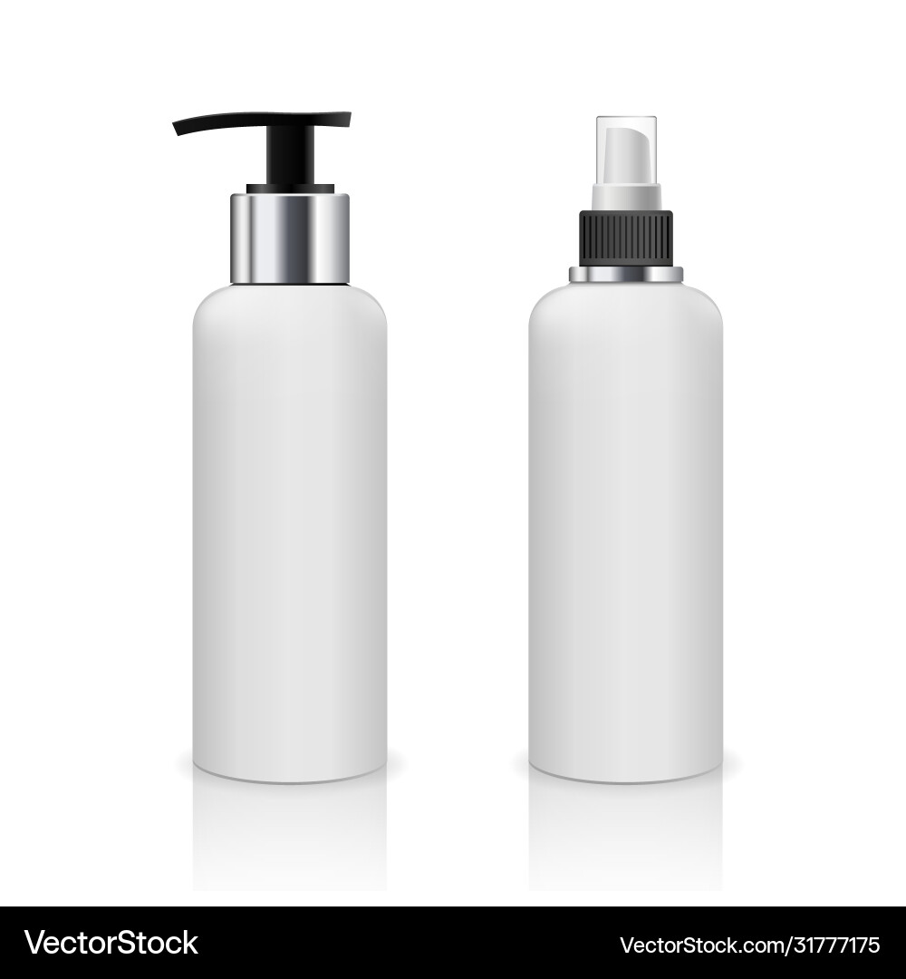 Pumpe Flasche und Spray weiße Produkte Pumpe Flasche und Spray weiße Produkte vektorbild