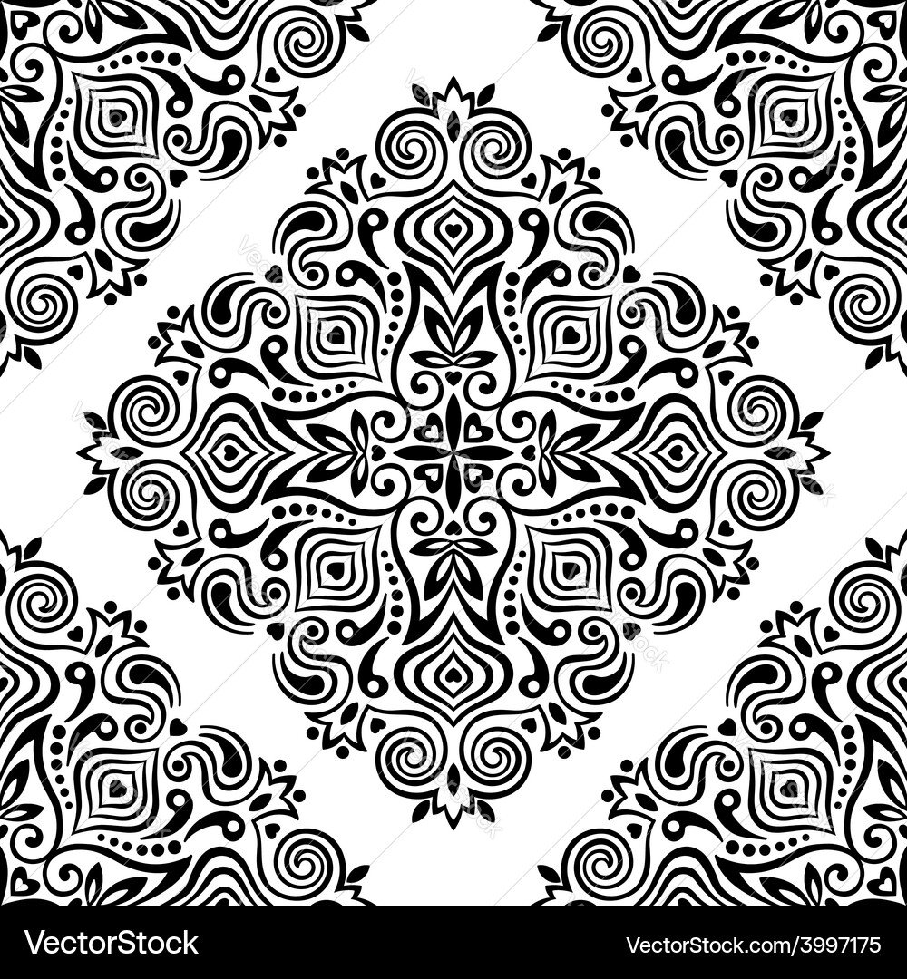 Seamless background with abstract ethnic pattern Vector Image