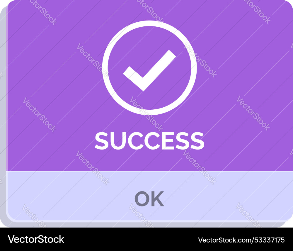 Success confirmation button with check mark Success confirmation button with check mark vector image