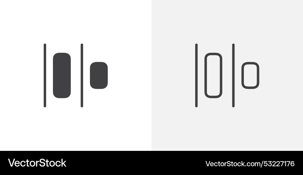 Align icon flat and simple set design Align icon flat and simple set design vector image