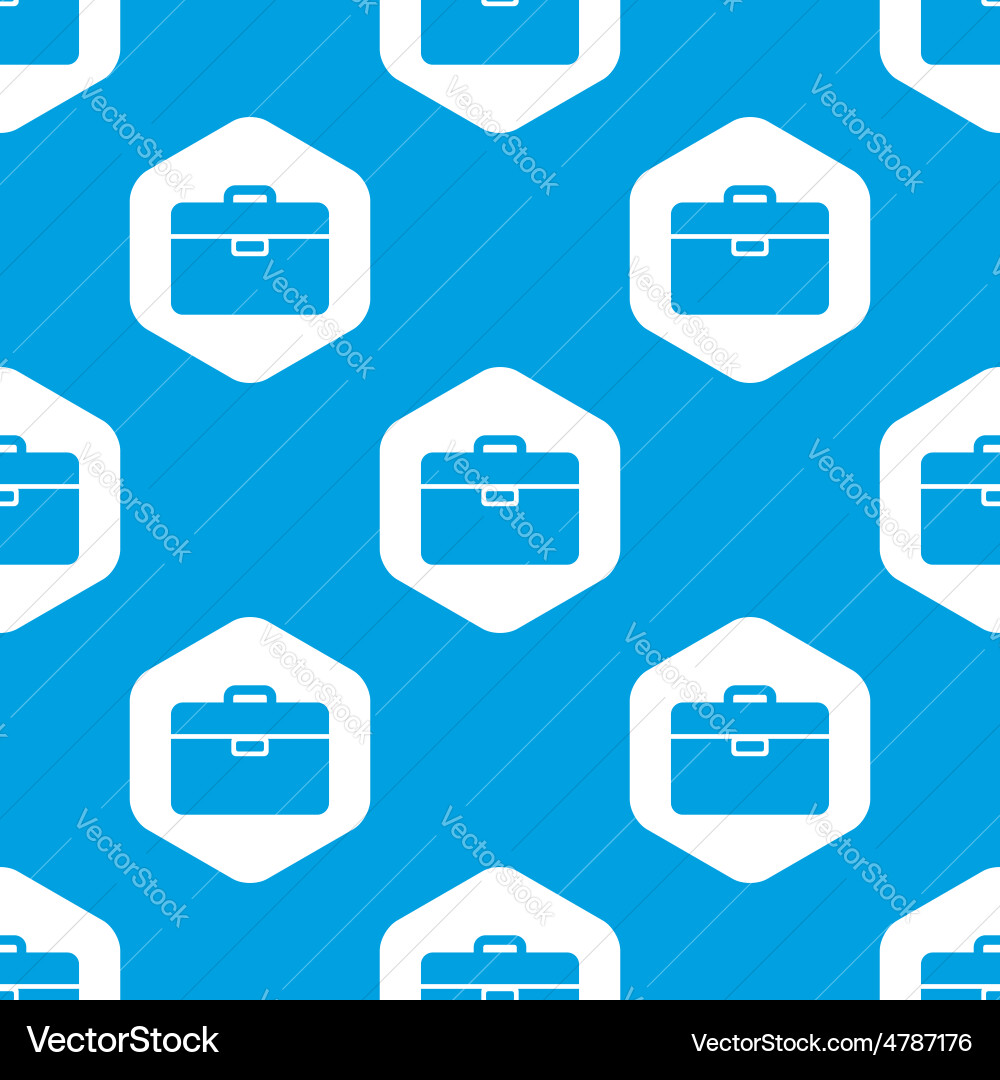 Briefcase hexagon pattern vector image