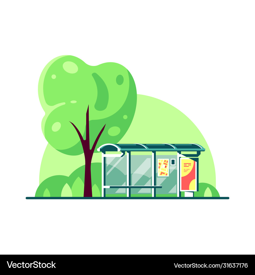 Bus stop Royalty Free Vector Image - VectorStock