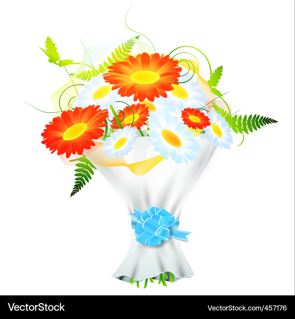 Colorful Flower Bouquet Vector Image