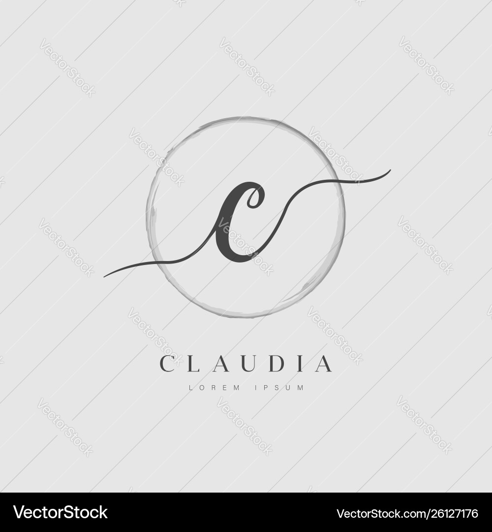 Elegant initial letter type c logo Royalty Free Vector Image