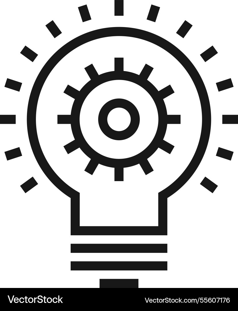 Ideen die flache Linie Web-Icon-Konzept Vektorbild